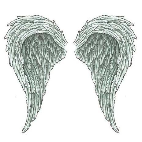 Design  Tattoo on Light Grey Angel Wings Tattoo Design   Tattoowoo Com