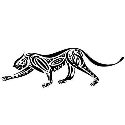 Jaguar on Stalking Tribal Jaguar Tattoo Design   Tattoowoo Com