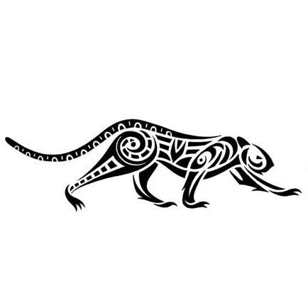 Jaguar on Tribal Jaguar On The Prowl Tattoo Design   Tattoowoo Com