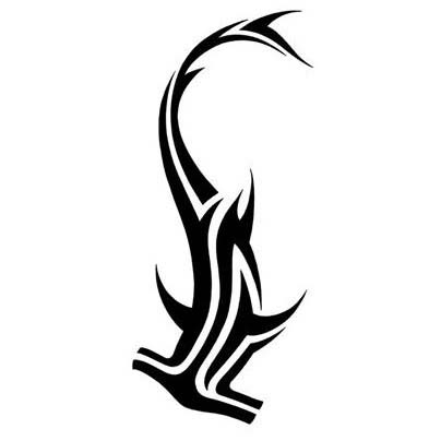 Designtattoo  Initials on Tribal Hammer Head Shark Tattoo Design   Tattoowoo Com