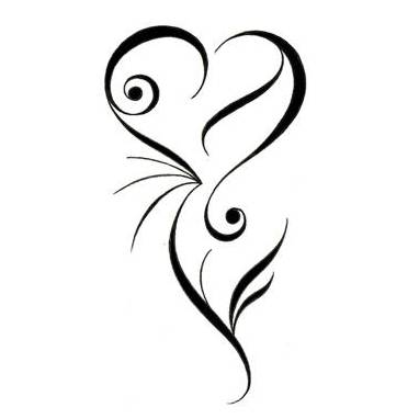Abstract Heart Tribal Tattoo Design - TattooWoo.com