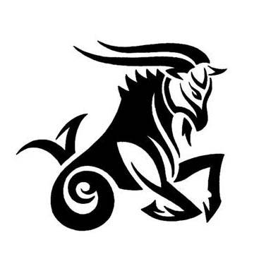 Capricorn Glyph Zodiac Constellation Tattoo Design – Tattoos Wizard Designs