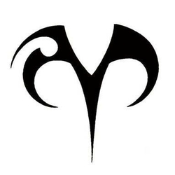Tribal Aries Zodiac Sign Tattoo Design - TattooWoo.com