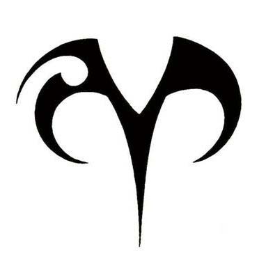 Tribal Aries Zodiac Sign Tattoo Design 