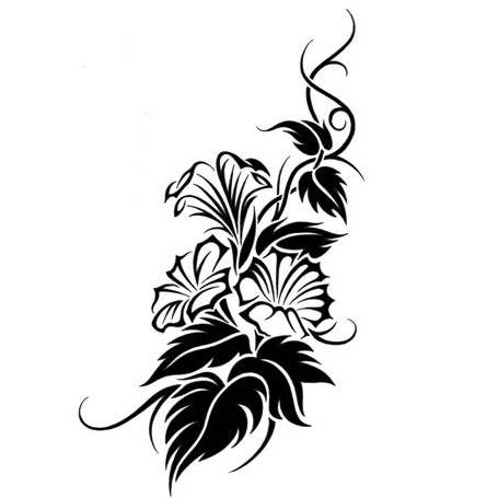 Tribal Lilies Tattoo Design - TattooWoo.com