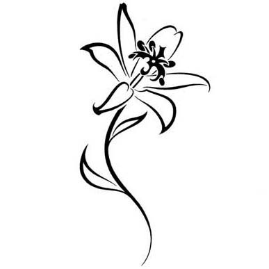 Beautiful blooming lily spring flowers bouquet composition. Detailed outline  sketch drawing isolated on white background. Tattoo silhouette object  element. Vector design illustration. Stock Vector | Adobe Stock