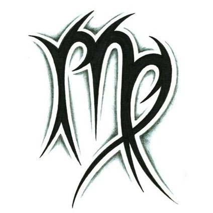 Virgo Zodiac Symbol Temporary Tattoo (Set of 3) – Small Tattoos